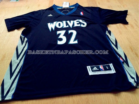 Maillot Manche Courte Minnesota Timberwolves Wiggins Noir